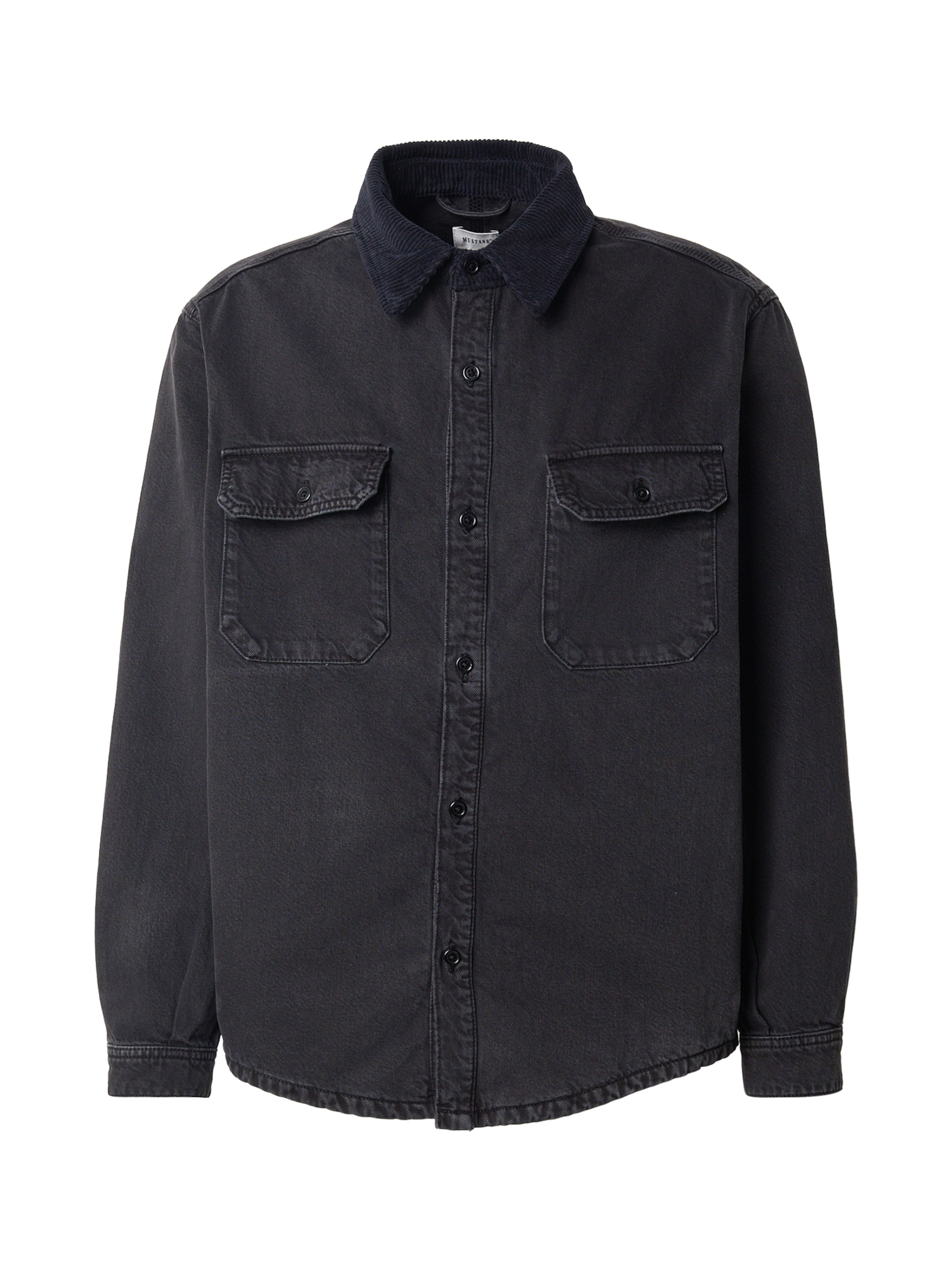 MUSTANGPrijelazna jakna 'BRANSON' - crna boja: prednji dio