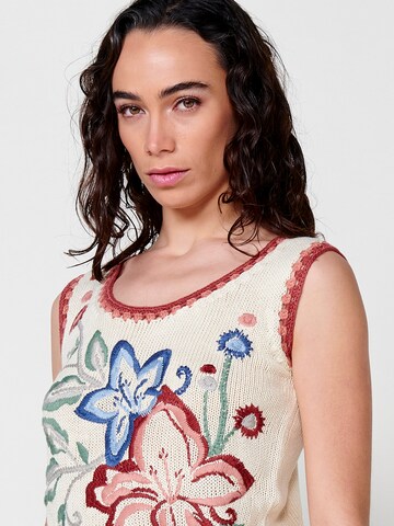Top in maglia di KOROSHI in bianco