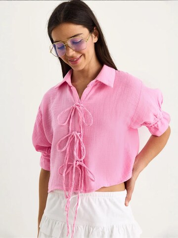 Camicia da donna di Bianco Lucci in rosa