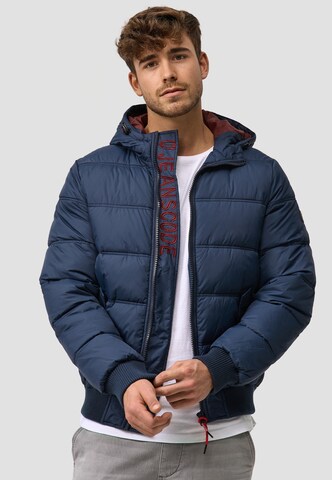 Veste d’hiver 'Adrian ZA' INDICODE JEANS en bleu : devant