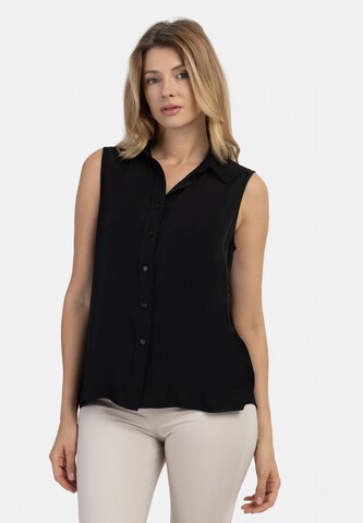 Camicia da donna di usha WHITE LABEL in nero: frontale