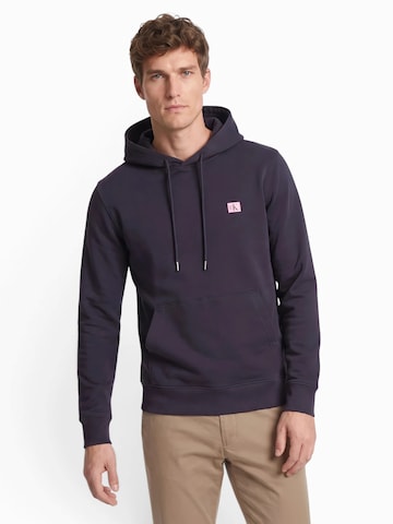 Bluză de molton de la Calvin Klein Jeans pe albastru: față