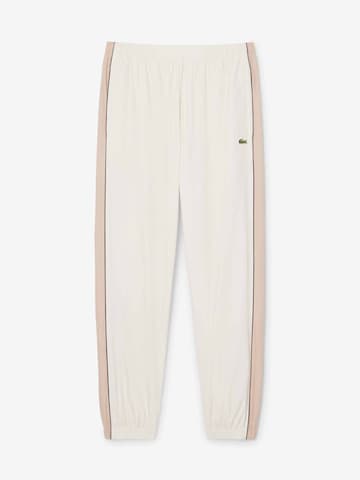 LACOSTE Regular Workout Pants in White