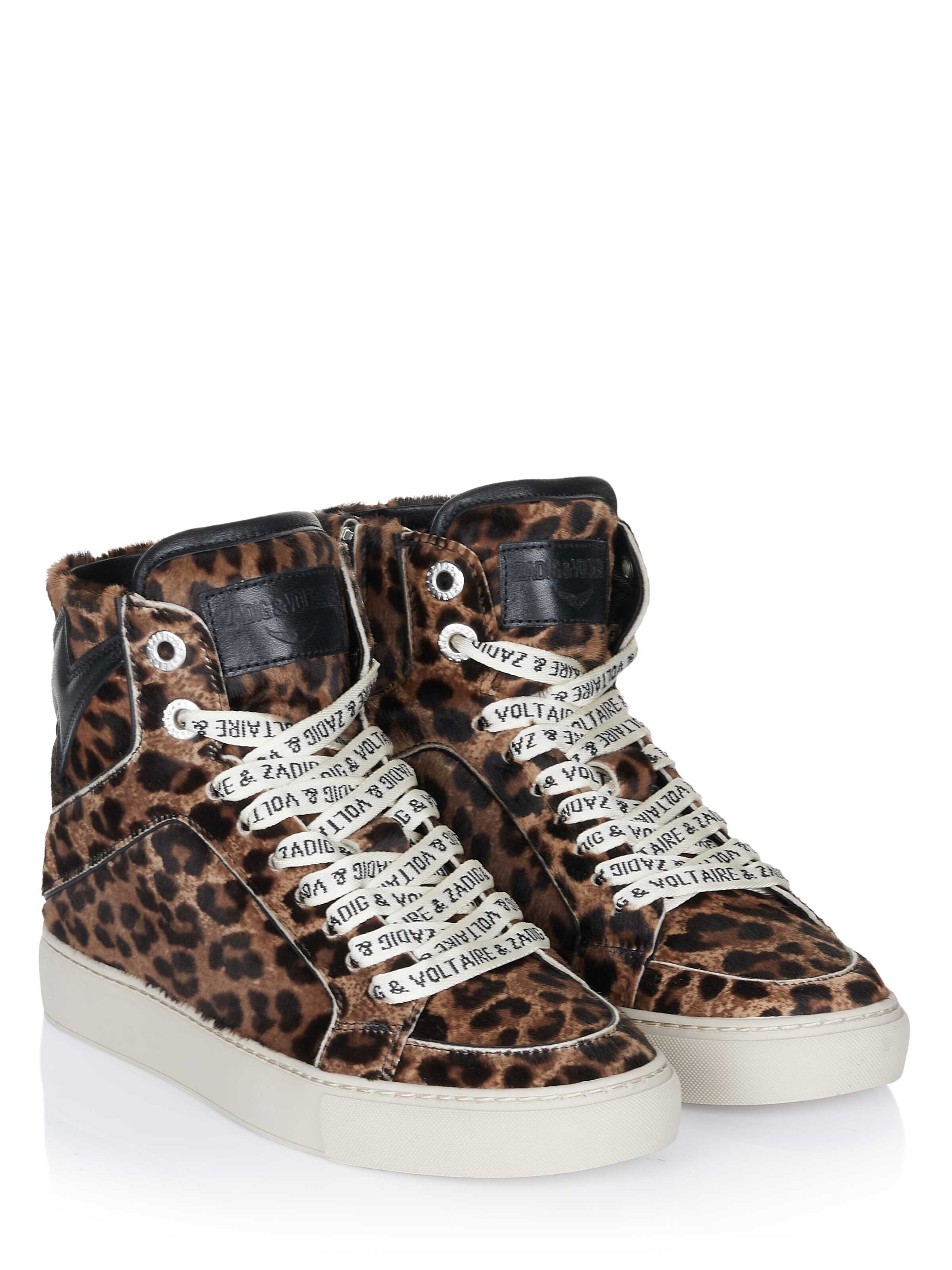 Zadig & Voltaire High-top trainers 'Zadig & Voltaire HIGH FLASH Sneaker leopard' in Brown