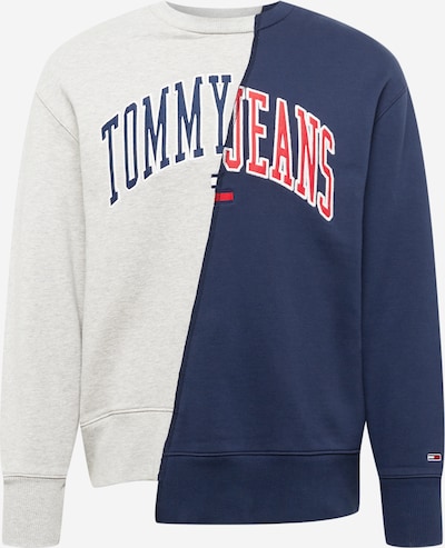 Tommy Jeans Sweatshirt in Navy / mottled grey / Red, Item view