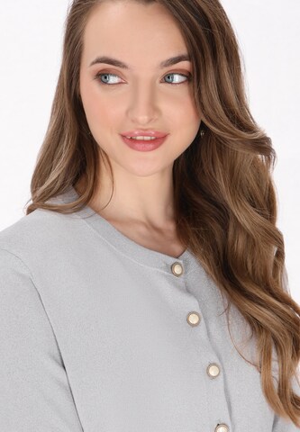 DreiMaster Klassik Вязаная кофта 'Classic Look' в Серый