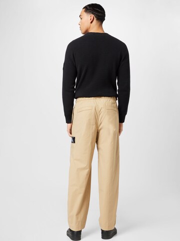 Calvin Klein Jeans Regular Trousers in Beige
