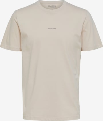 SELECTED HOMME T-Shirt 'ATLAS' in Beige: predná strana