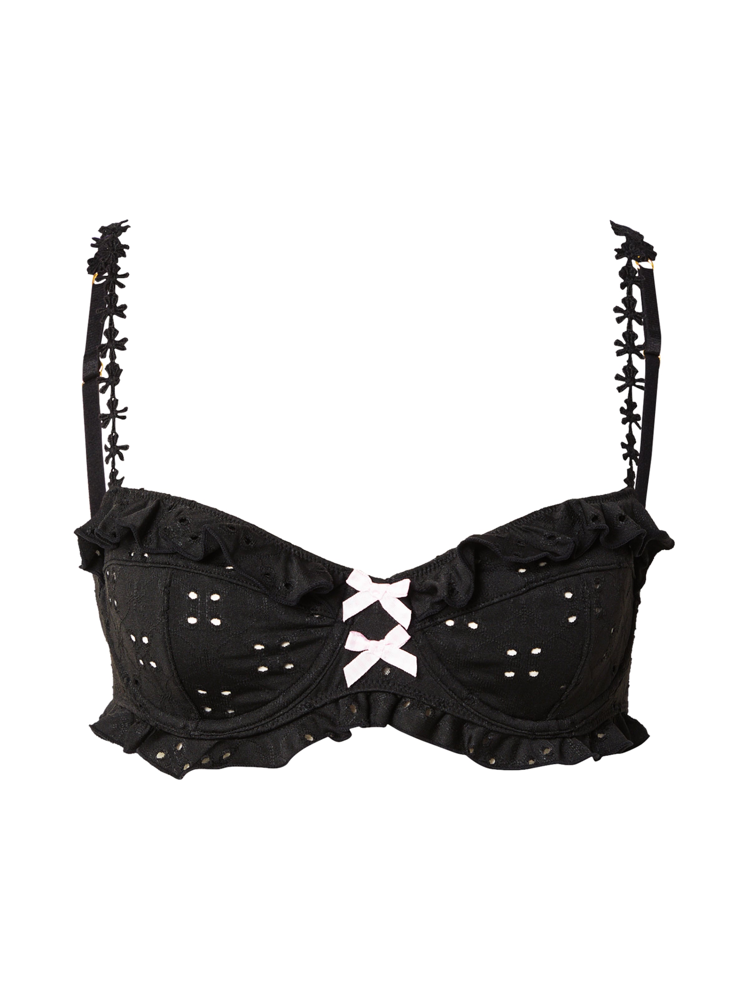 juoda WILD LOVERS Marškinėliai Liemenėlė 'ARIA': priekis