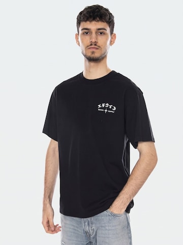 EDWIN Shirt 'High Life Low Levels Chest TS'‌‌‌‌‌‌‌ in Schwarz: Vorderseite
