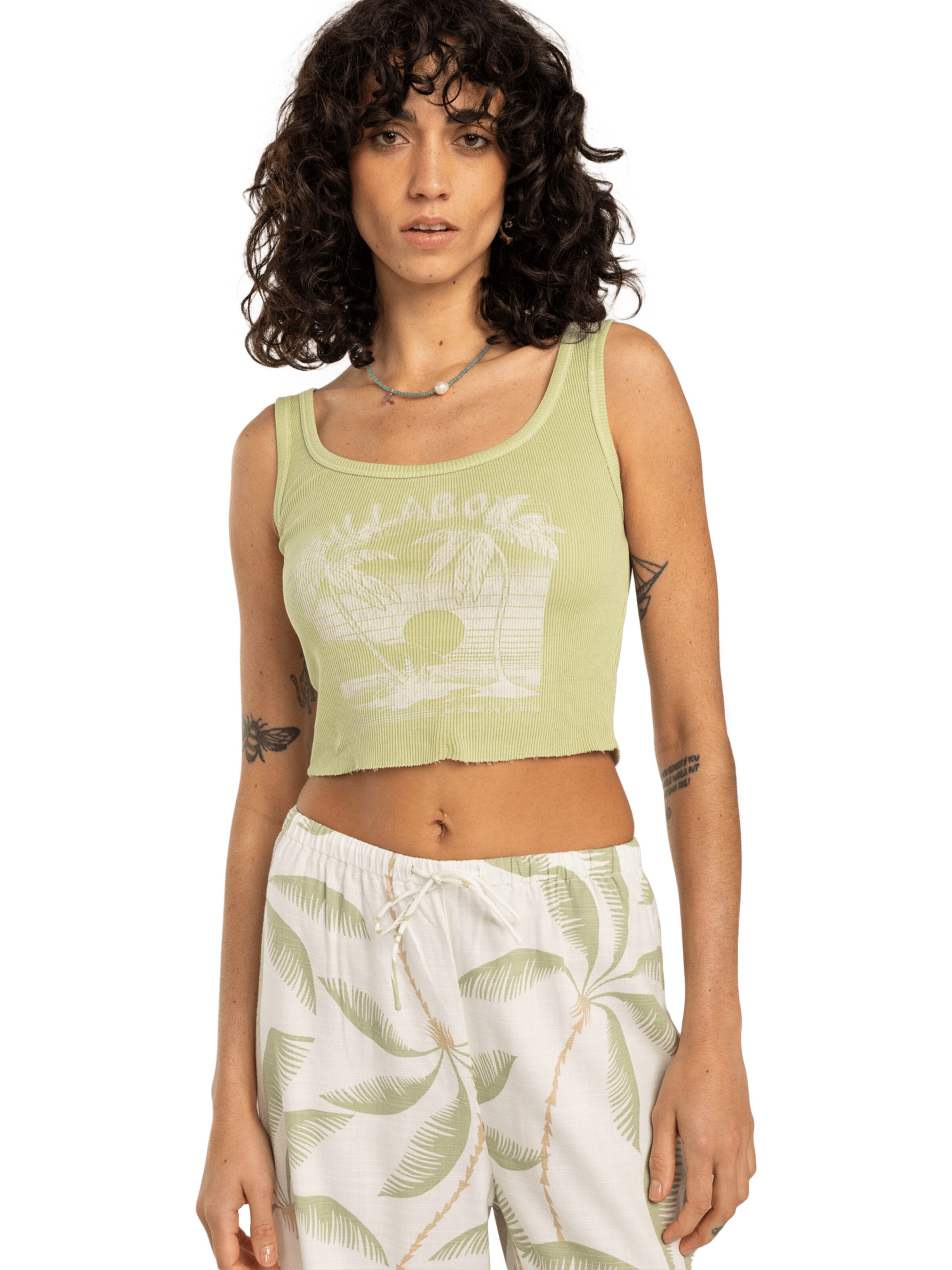 BILLABONG Top 'Nice Feelings' in Grün: Vorderseite