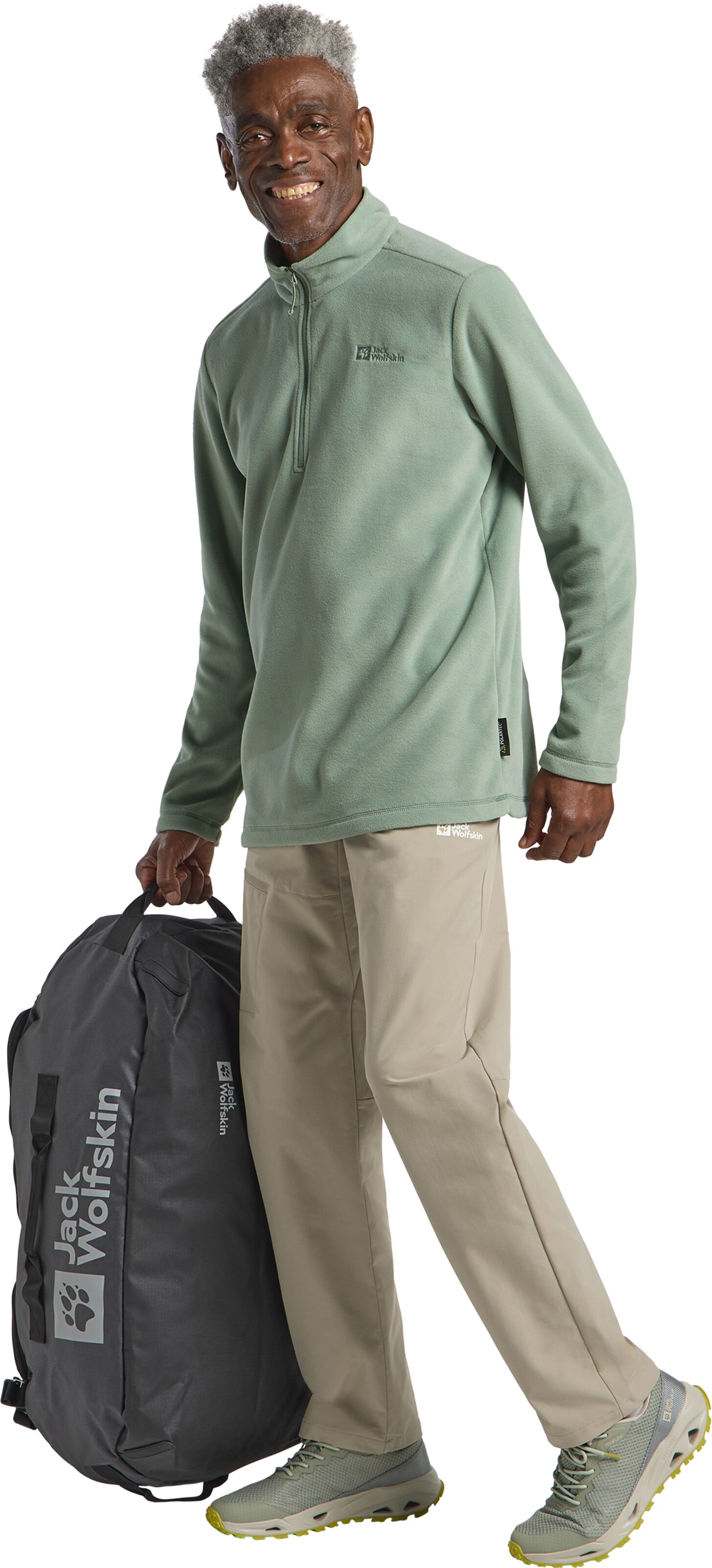 JACK WOLFSKIN Sports sweater 'Taunus' in Green