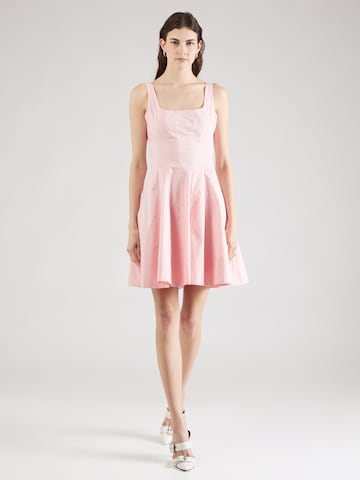 Robe de cocktail 'MINI WELLS' Staud en rose : devant