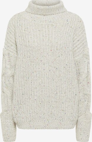 MYMO Oversized Sweater in White: front