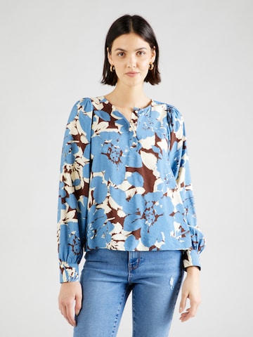 VERO MODA Blouse 'BRITA BERTA' in Blauw: voorkant