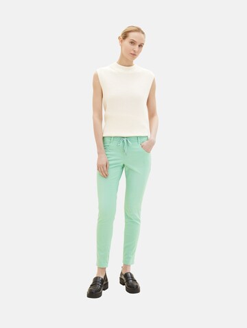 Coupe slim Pantalon TOM TAILOR en vert