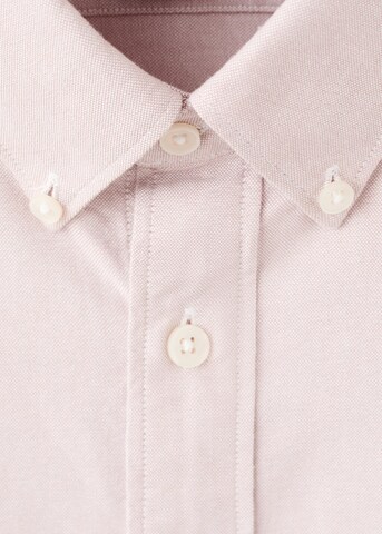 MANGO MAN Regular fit Button Up Shirt 'Oxford' in Pink