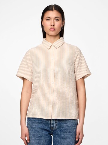 PIECES Bluse 'SALLY' i beige: forside