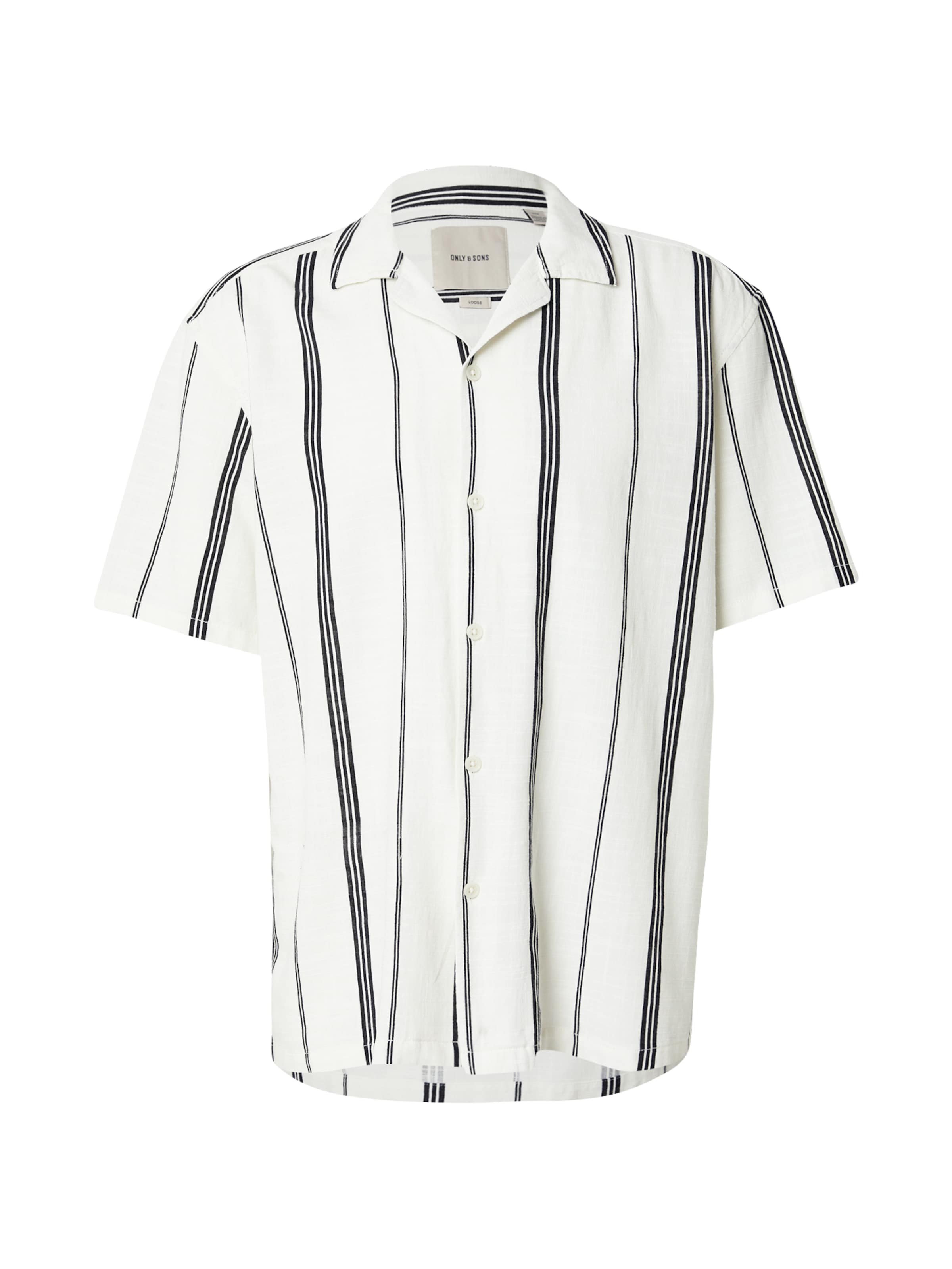 Only & Sons Comfort fit Button Up Shirt 'ONSSTEPAN' in White: front