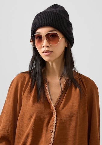 QS Blouse in Brown: front