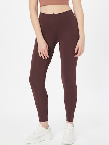 Skinny Leggings 'Kaydence' Résumé en marron : devant