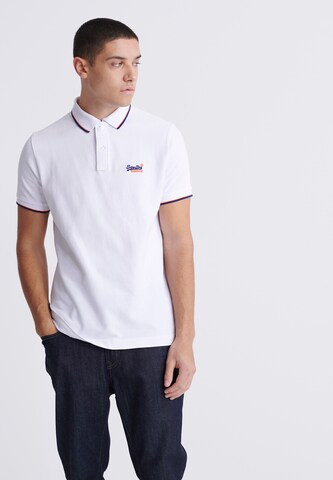 Tapered Maglietta 'Poolside' di Superdry in bianco: frontale