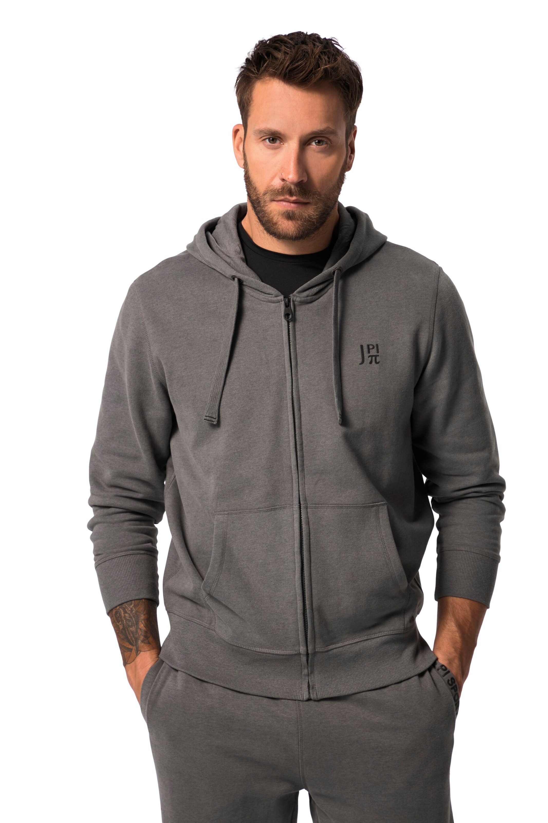 JAY-PI Sweatjacke in Grau: Vorderseite