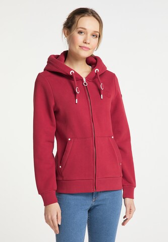DreiMaster Maritim Sweat jacket in Red: front