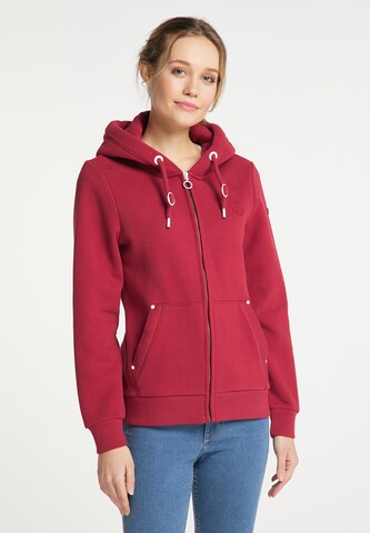 DreiMaster Maritim - Sudadera con cremallera en rojo: frente