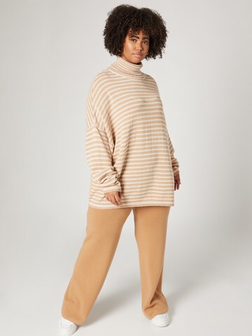 A LOT LESS Sweater 'Fleur' in Beige