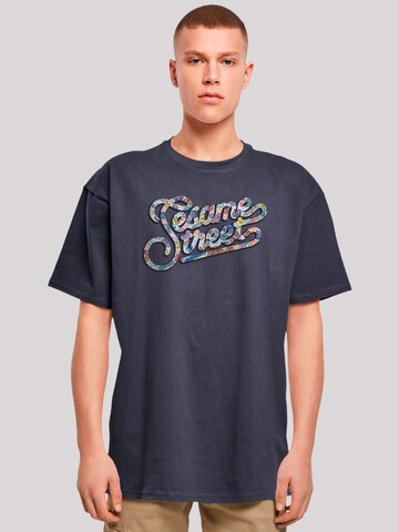 T-Shirt 'Sesame Street' F4NT4STIC en bleu : devant