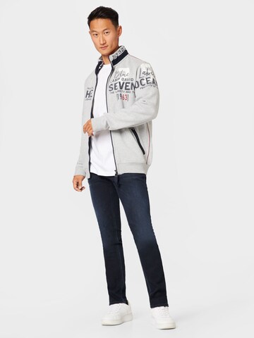 CAMP DAVID Zip-Up Hoodie 'Ocean´s Seven II' in Grey