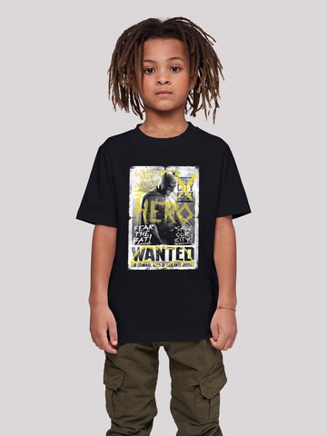 T-Shirt 'Batman vs Superman Wanted' F4NT4STIC en noir : devant