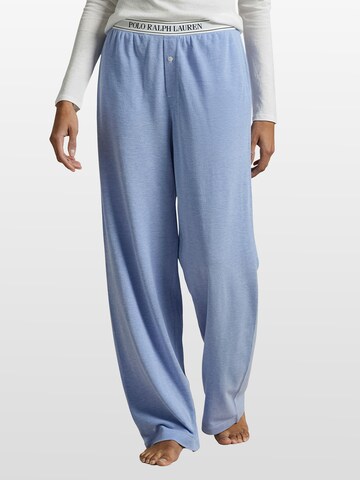 Pantalon de pyjama ' Knit Oxford ' Polo Ralph Lauren en bleu : devant