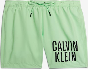 Shorts de bain Calvin Klein Swimwear en vert : devant