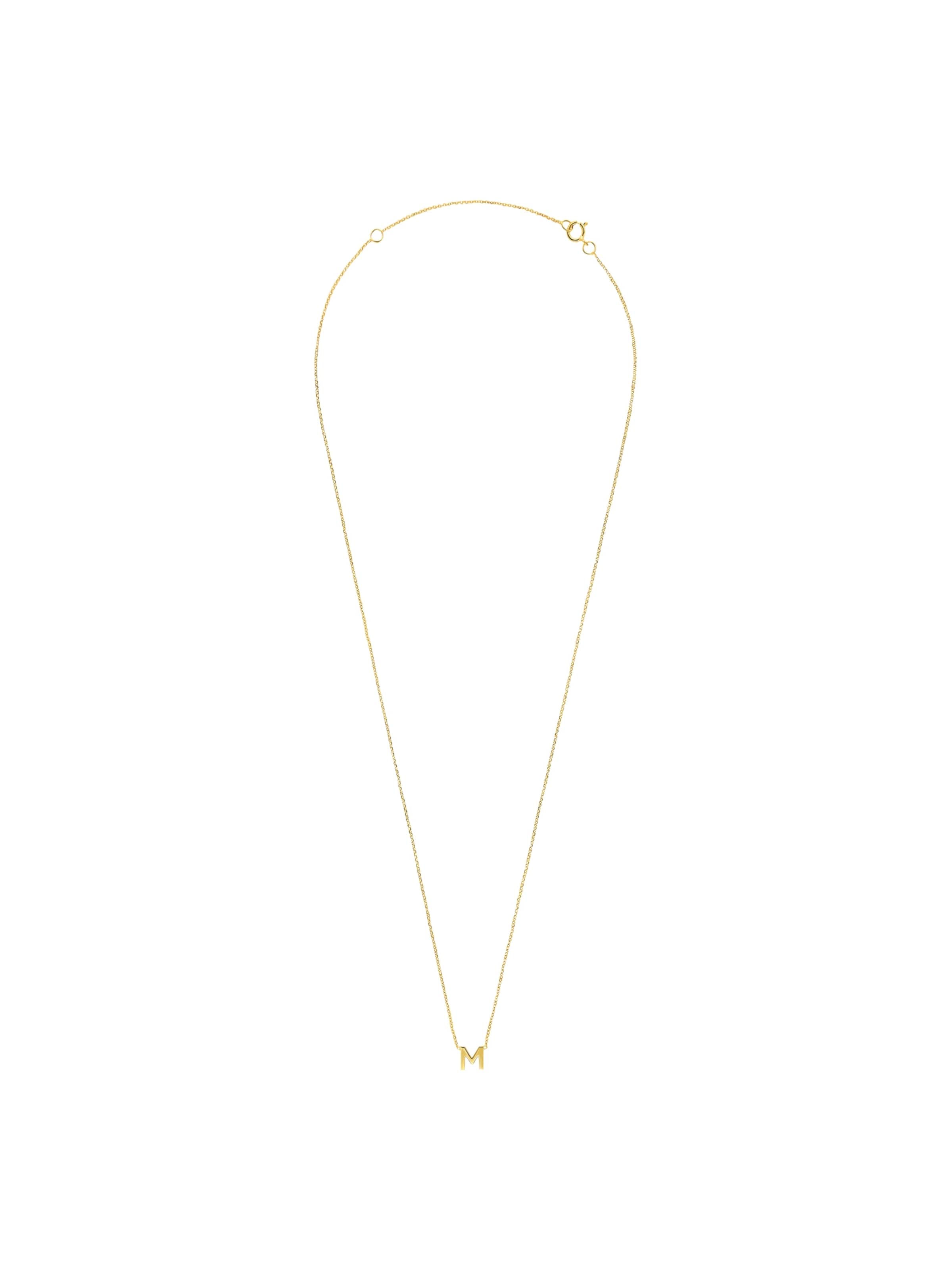 Lucardi Ketting 'Buchstabe' in Goud: voorkant