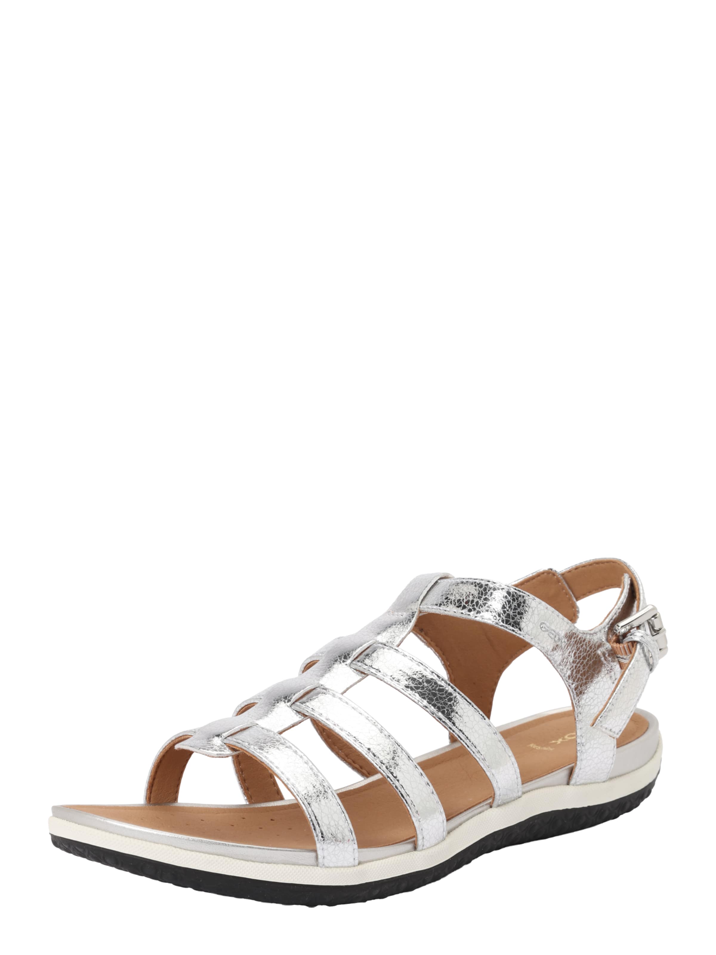 GEOX Сандали с каишка 'VEGA' в сребърно: отпред