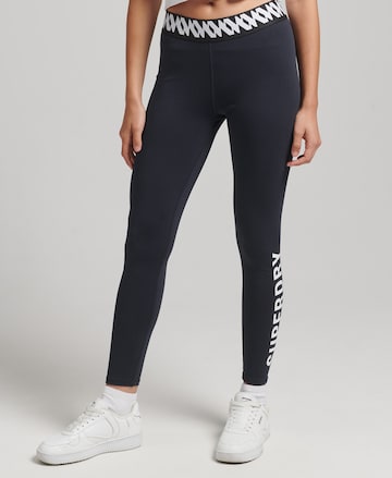 Superdry Skinny Leggings in Black: front