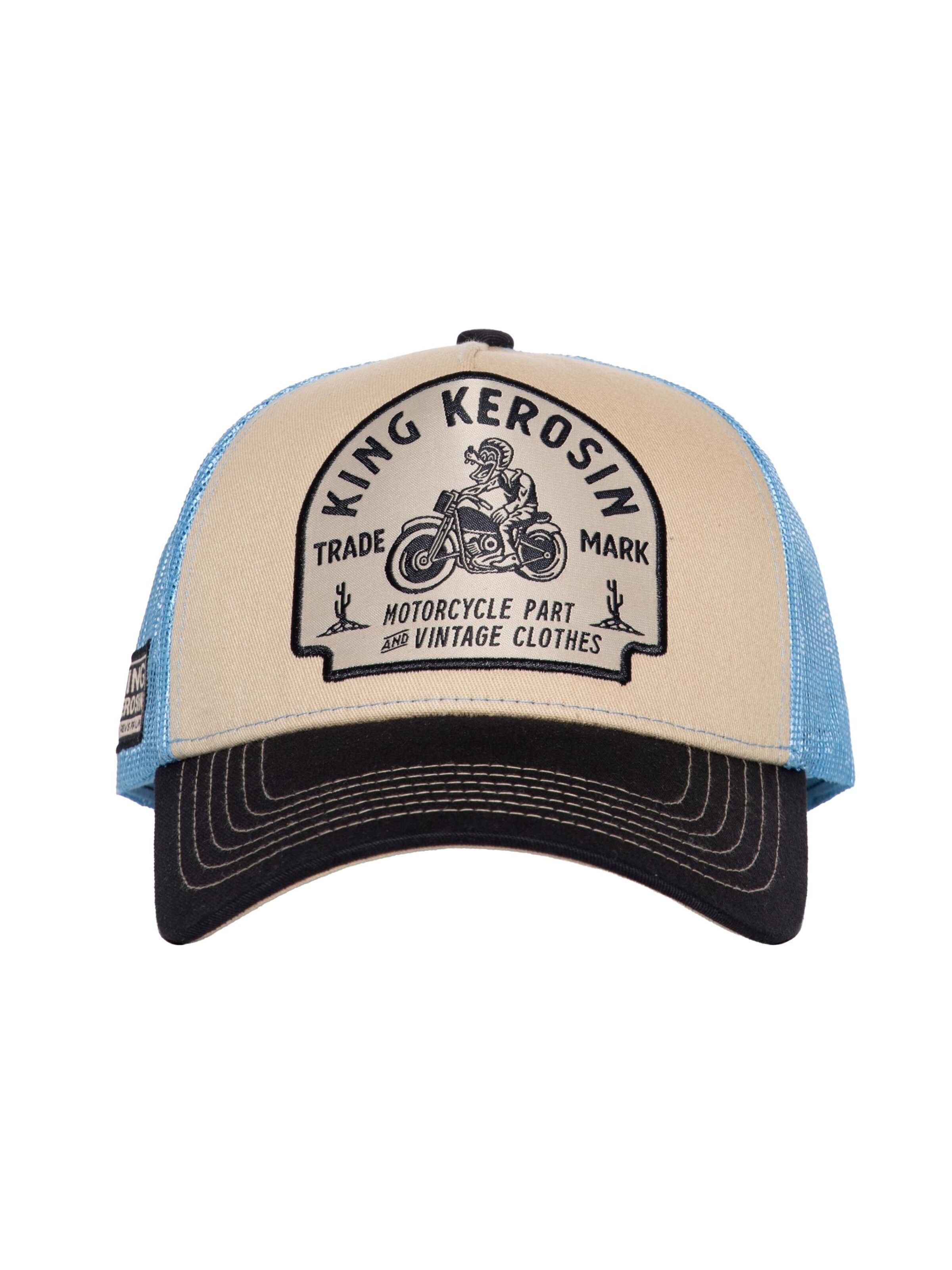 King Kerosin Cap 'Motorcycle Part and Vintage Clothes' in Beige
