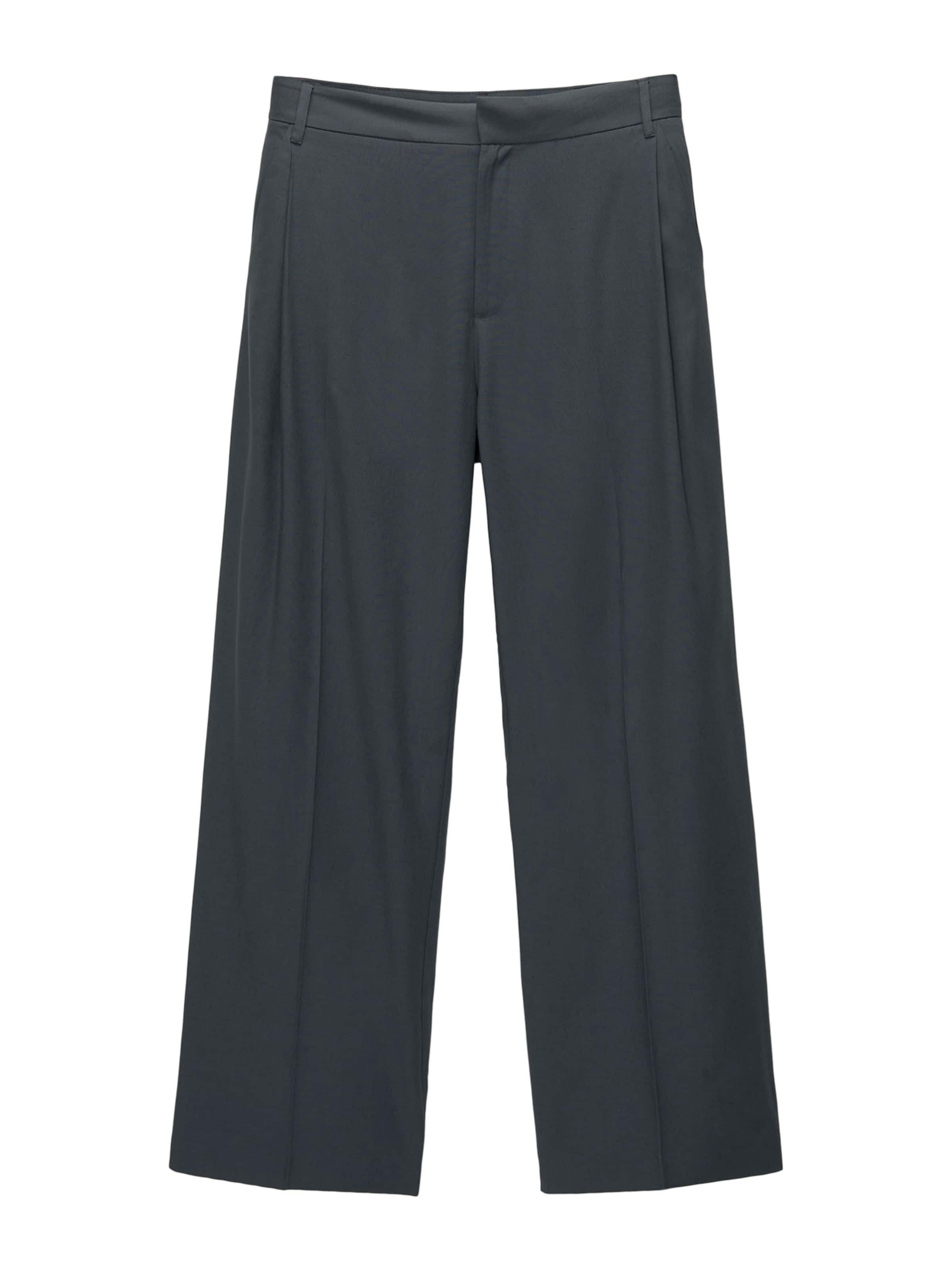 Pull&Bear Široke hlačnice Hlače na rob | modra barva: sprednja stran