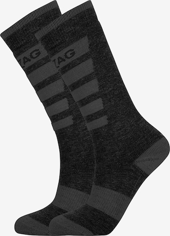ZigZag Athletic Socks 'Znow' in Black: front