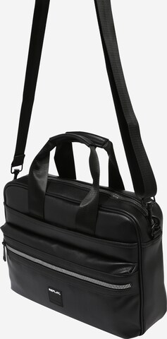 REPLAY Laptop Bag in Black