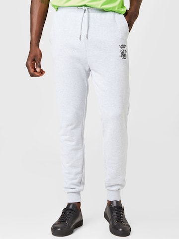 SikSilk Tapered Pants in Grey: front