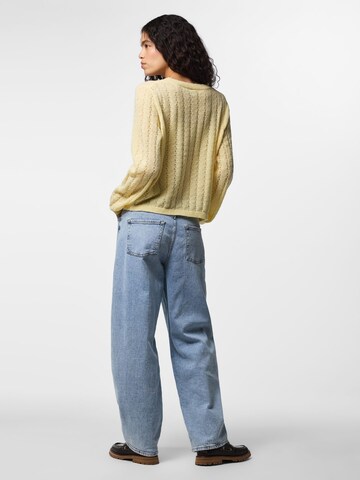 Cardigan 'PCAda' PIECES en jaune