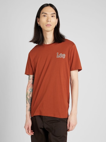 Lee Koszulka 'ESSENTIAL' w kolorze brązowy: przód