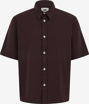 WE Fashion Regular Fit Businesspaita värissä ruskea: etupuoli