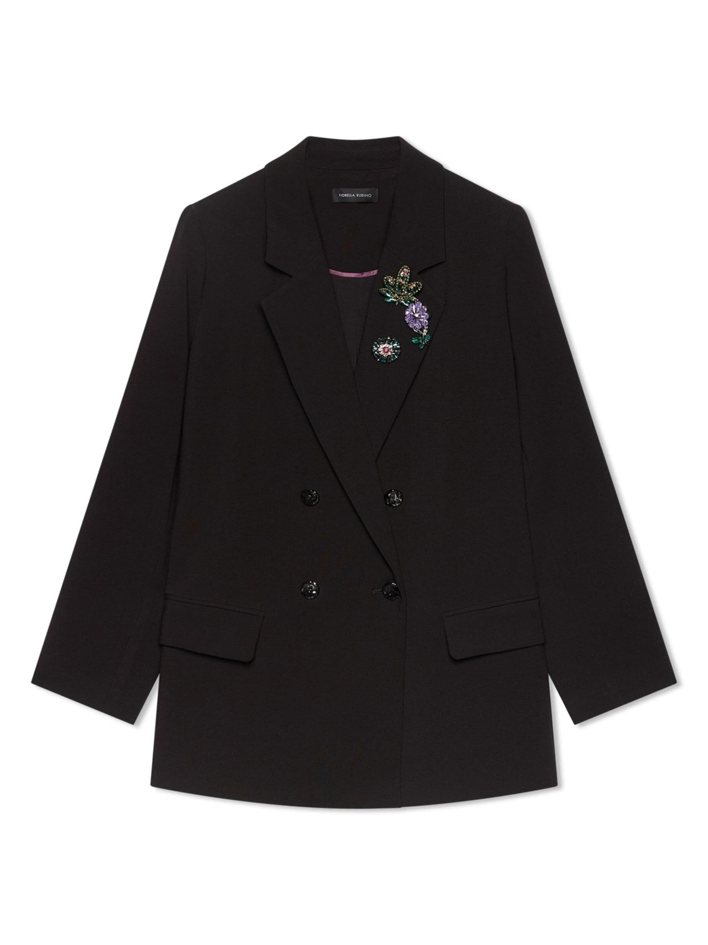 Blazer di Fiorella Rubino in nero: frontale