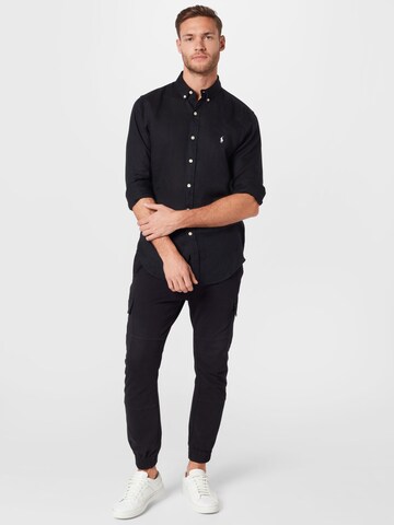 Coupe slim Chemise Polo Ralph Lauren en noir