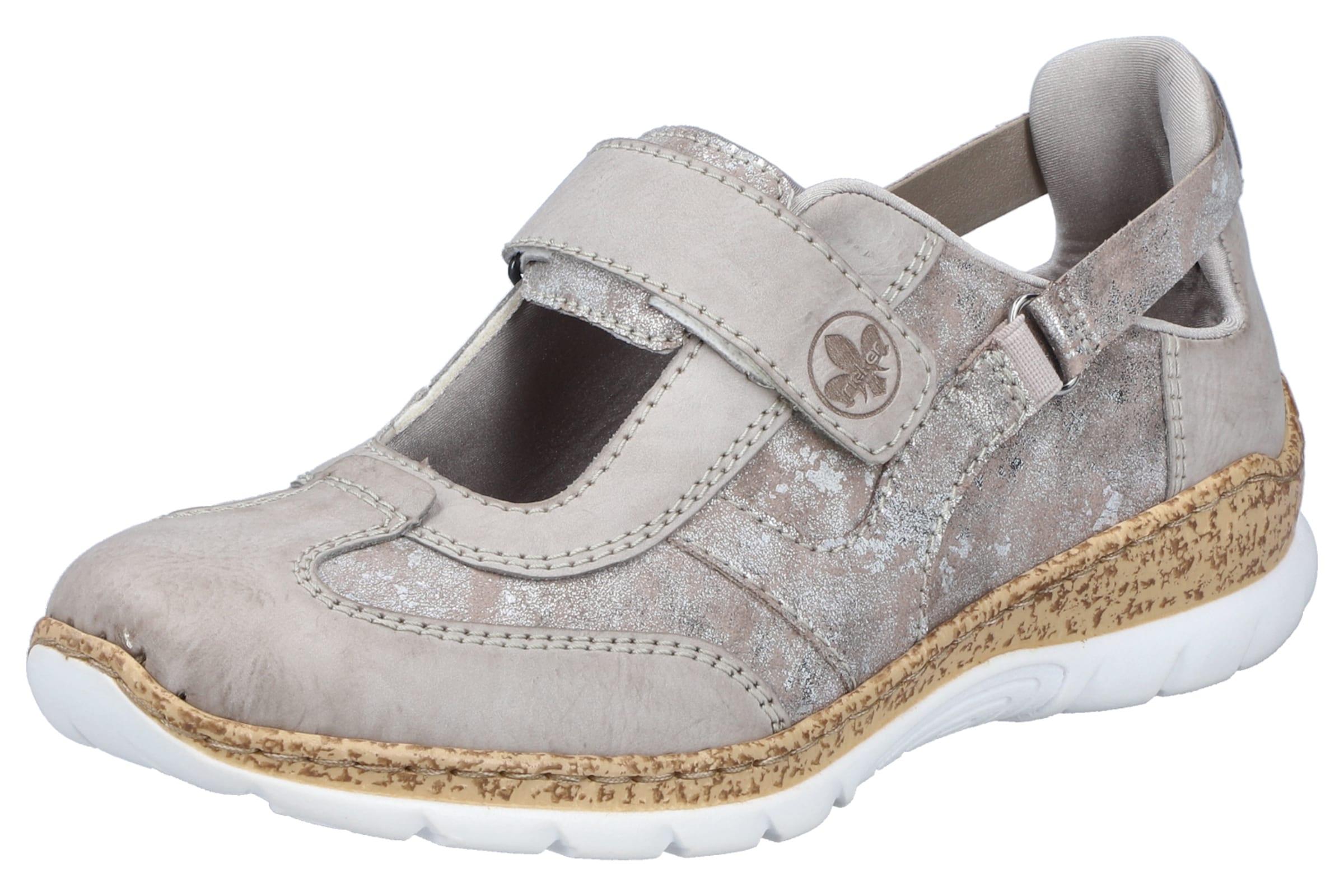 Chaussure basse Rieker en gris : devant