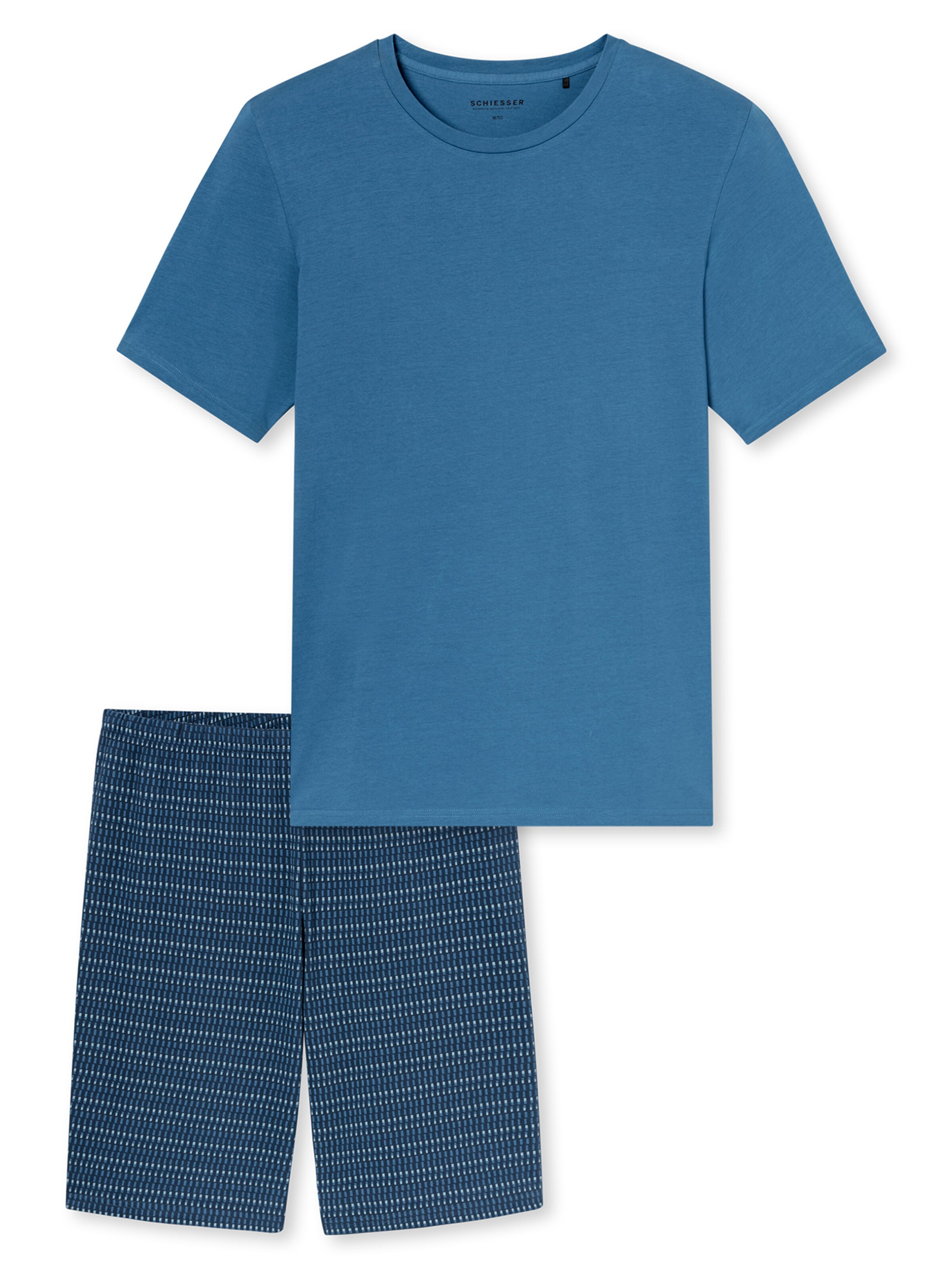 Pyjama long ' Casual Essentials ' SCHIESSER en bleu : devant